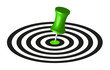 Target with green pin