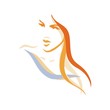 Woman with long hair