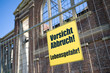 Warnschild Vorsicht Abbruch