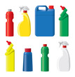 Set of detergent botles