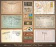Old style distressed vintage postcards Old style distressed vintage postcards
