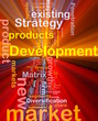 Market development background concept glowing