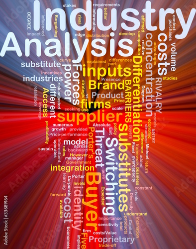 Illustration: Industry analysis background concept glowing Industry analysis background concept glowing