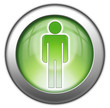 Green glossy 3D effect button "Men's Restroom"