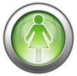 Green glossy 3D effect button "Ladies Restroom"