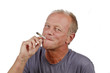 Man enjoying smoking s marijuana joint