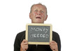 Man begging for money