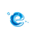 Vector: ABC series - Water Liquid Letter - Small Letter e ABC series - Water Liquid Letter - Small Letter e