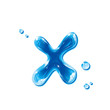 ABC series - Water Liquid Letter - Small Letter x