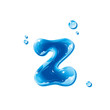 ABC series - Water Liquid Letter - Small Letter z