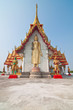 Golden Thai church with blue sky Golden Thai church with blue sky