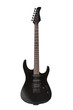 Black electric guitar isolated