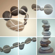 zen steine collage farbig