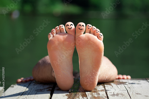 Photo: group of finger smileys in nature 2 group of finger smileys in nature 2