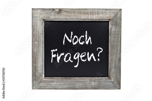 Illustration: Tafel mit Noch Fragen Tafel mit Noch Fragen