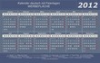 Vektor: Kalender 2012 - blau - quer - deutsch - mit Feiertagen Kalender 2012 - blau - quer - deutsch - mit Feiertagen