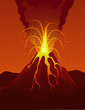 Vector: Volcano eruption Volcano eruption