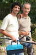 Father and son fishing