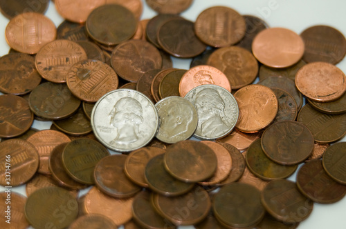 Photo: Coins in a Pile Coins in a Pile