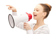teenage girl with megaphone