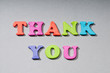 Thank you message on the background