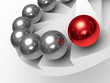 leadership concept on white background. Isolated 3D image leadership concept on white background. Isolated 3D image