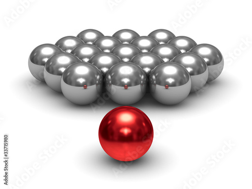Illustration: leadership concept on white background. Isolated 3D image leadership concept on white background. Isolated 3D image