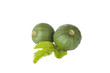 Two small figs and a leaf