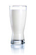 Glass of fresh milk isolated on a white background