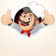 Chef Cook showing Thumb up