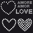 Vector shiny diamond heart on black background Vector shiny diamond heart on black background