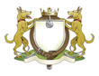 Dog pets heraldic shield coat of arms