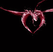 Black and Red Water Heart