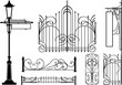 Vector: Old design elements of city streets Old design elements of city streets