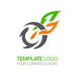 Template logo orange grey green flame corporate identity Template logo orange grey green flame corporate identity