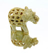 Mirror Image Carved Sandstone Elephant