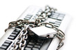 Concept of internet security with padlock and keyboard Concept of internet security with padlock and keyboard