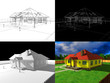 Dom 3d rendering, projekt 3d