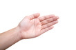 Empty hand isolated on white background Empty hand isolated on white background