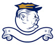 policeman officer angry face with cap
