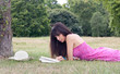 Reading in the park Reading in the park