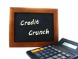 Blackboard with Credit Crunch