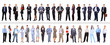 Crowd or group of business people isolated in