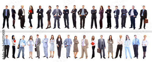 Photo: Crowd or group of business people isolated in Crowd or group of business people isolated in