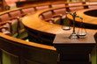 Decorative Scales of Justice in the Courtroom