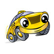 Vector: Car with a laughing face. Taxi. Car with a laughing face. Taxi.