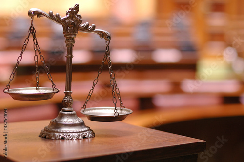 Photo: Decorative Scales of Justice in the Courtroom Decorative Scales of Justice in the Courtroom