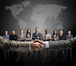 handshake isolated on business background