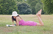 Attractive woman in the park Attractive woman in the park