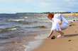 Woman on coast